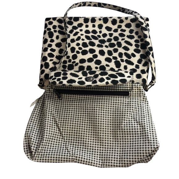 PURSE - Women's Black and White Dalmatian Print Water Resistant Bag - Picture 12 of 16